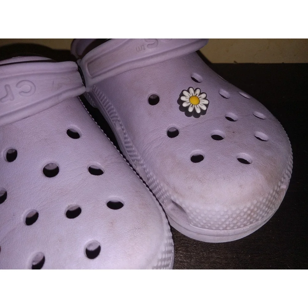 Crocs Classic Clog‎ Lavender Purple With Charm Women's Kids J3 Casual Shoe